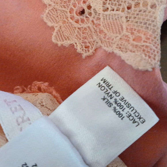 Victoria's Secret Silk Pink Ruffle Hem Nightgown Slip. Size L - Picture 8 of 17